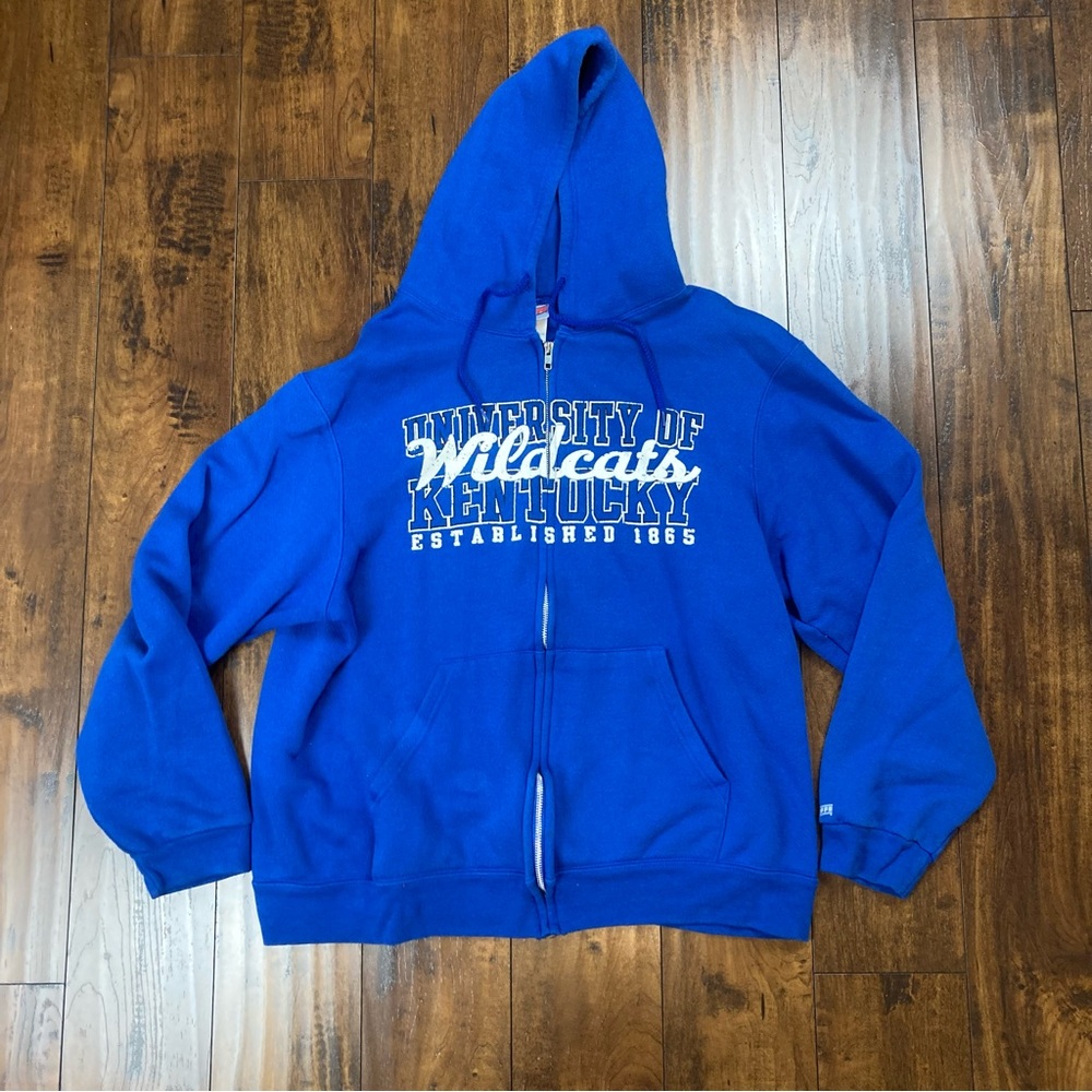 KENTUCKY WILDCATS Men’s Full Zip Hoodie Sweatshirt UK Blue Soffe Brand Size XL
